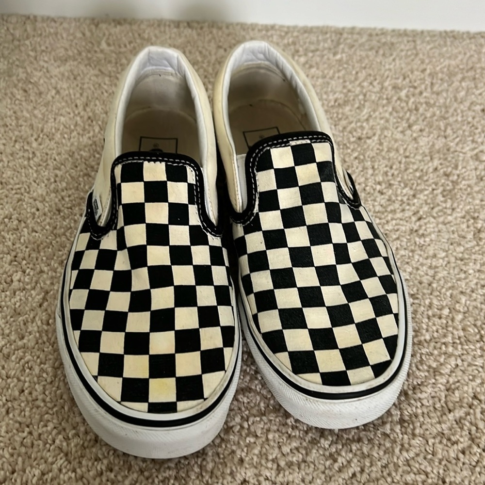 Vans used checkered shoes